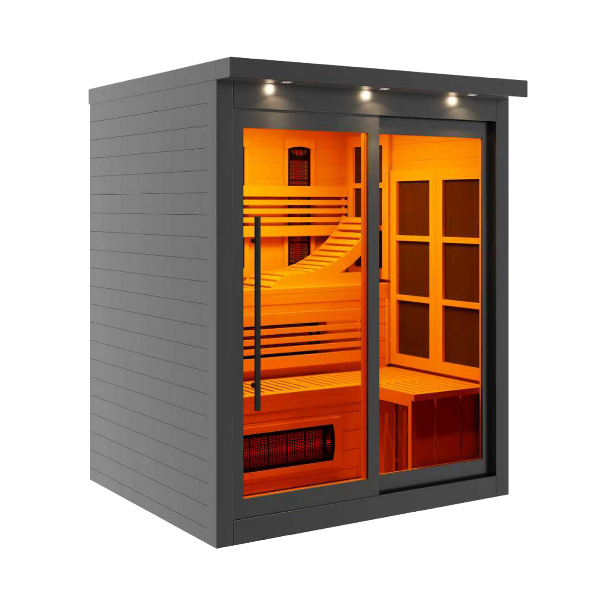 Golden Designs 6-Person Full Spectrum Infrared Sauna – Black Edition — main view