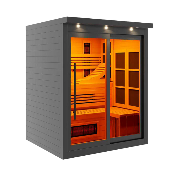 Golden Designs 6-Person Full Spectrum Infrared Sauna – Black Edition