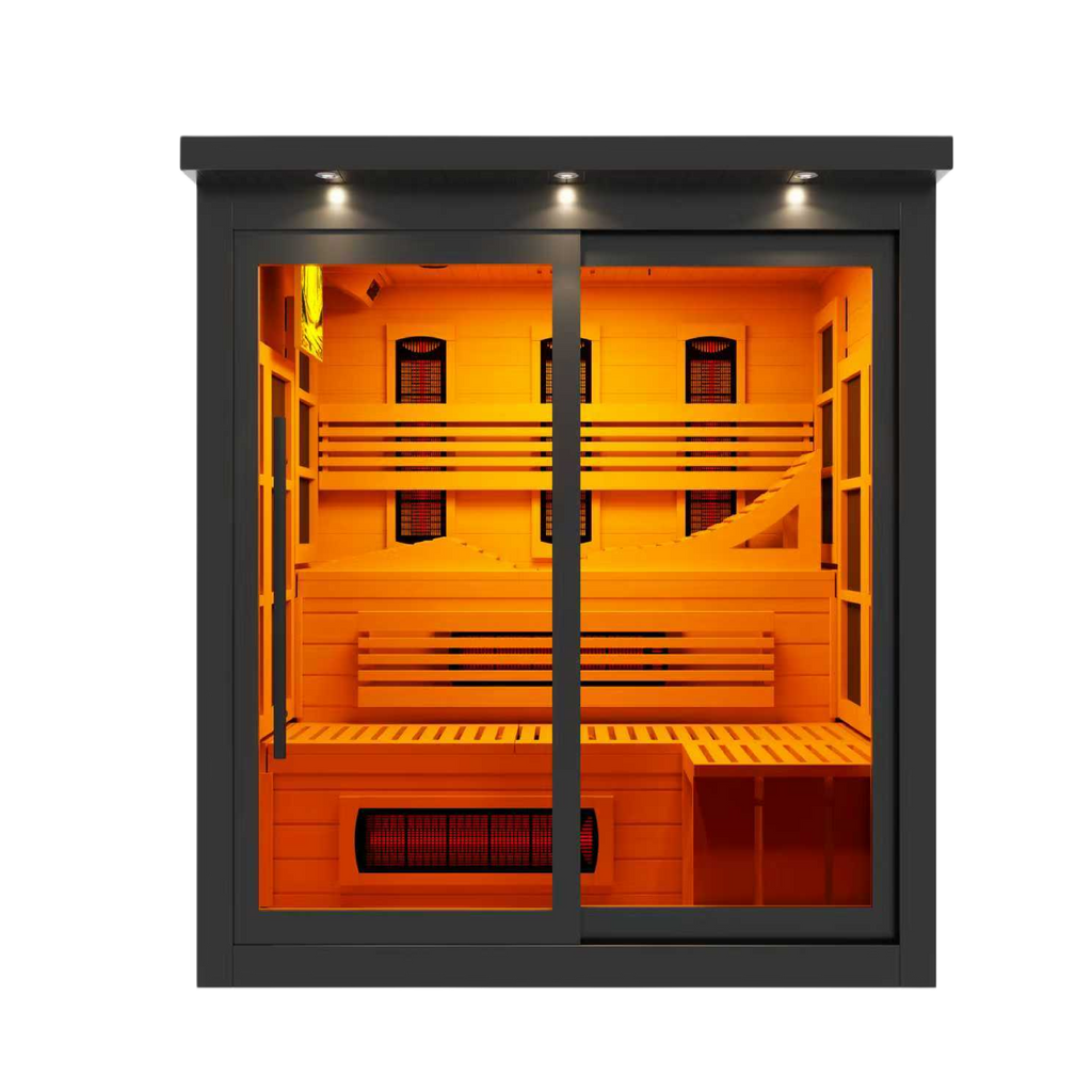Golden Designs 6-Person Full Spectrum Infrared Sauna – Black Edition — view 3