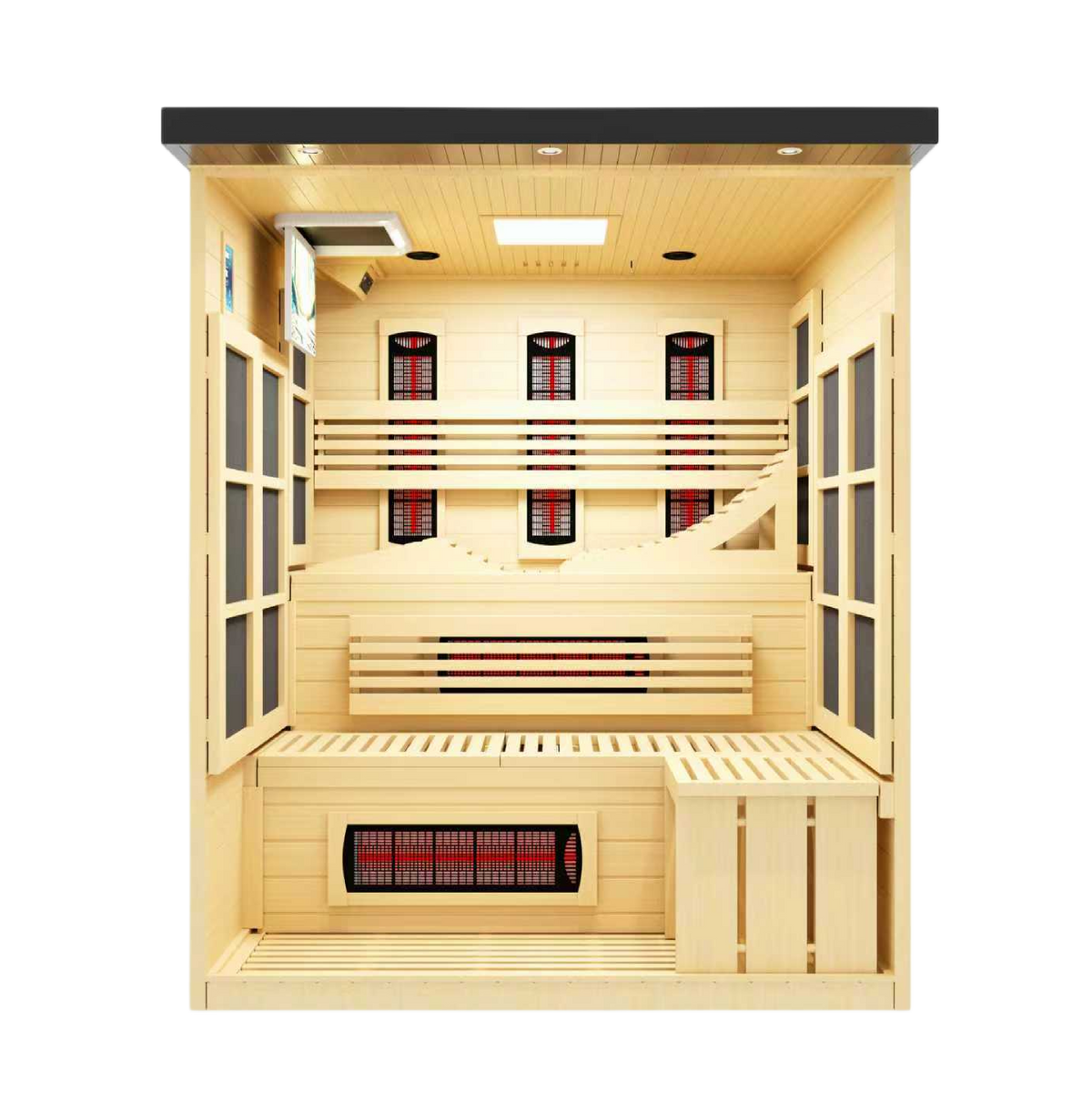 Golden Designs 6-Person Full Spectrum Infrared Sauna – Black Edition — view 4