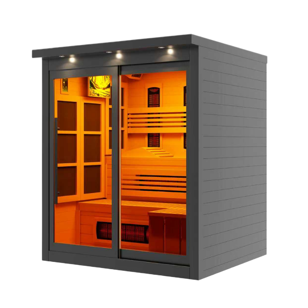 Golden Designs 6-Person Full Spectrum Infrared Sauna – Black Edition — view 2