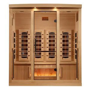 Golden Designs Orion 4-Person Full Spectrum Infrared Sauna with Himalayan Salt Bar