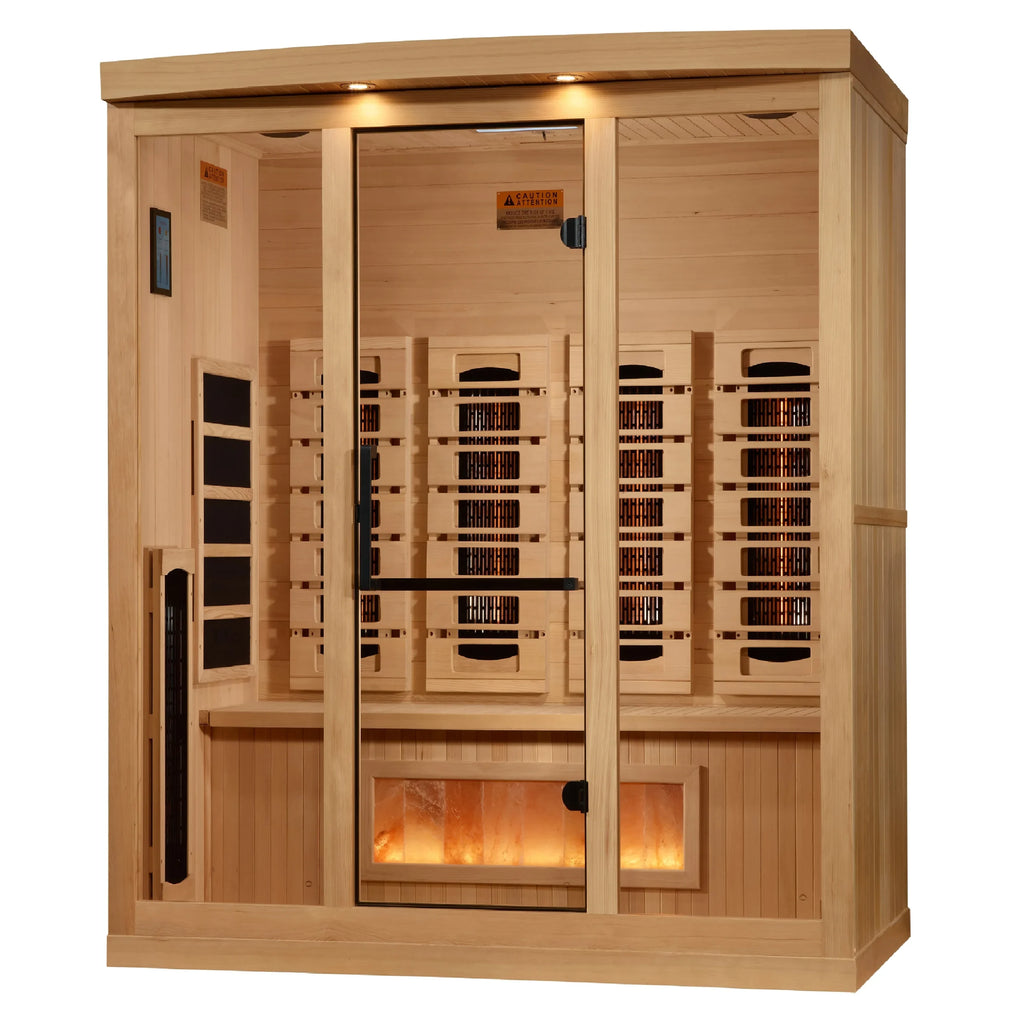 Golden Designs Orion 4-Person Full Spectrum Infrared Sauna with Himalayan Salt Bar