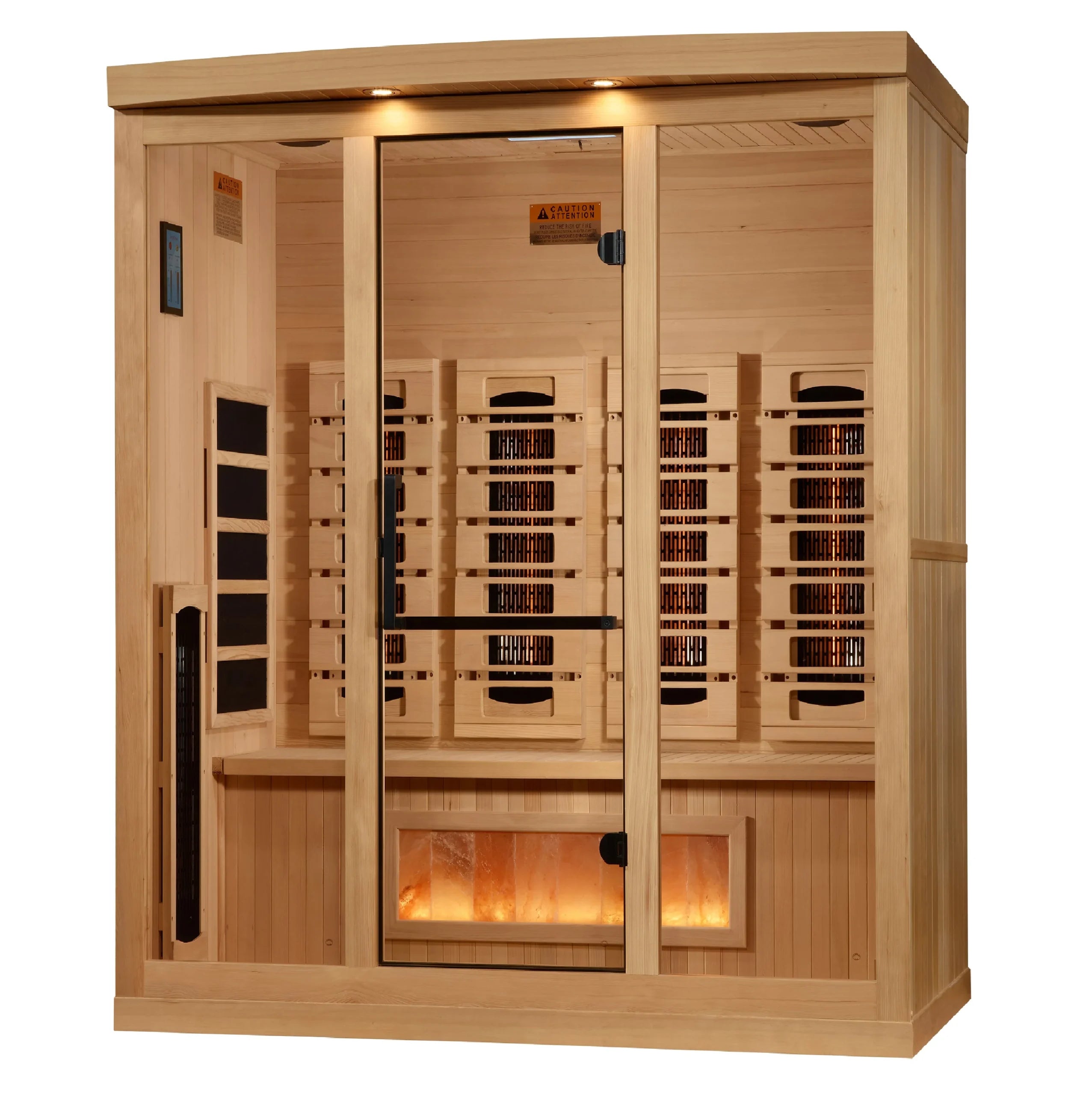 Golden Designs Orion 4-Person Full Spectrum Infrared Sauna with Himalayan Salt Bar