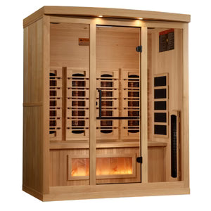 Golden Designs Orion 4-Person Full Spectrum Infrared Sauna with Himalayan Salt Bar