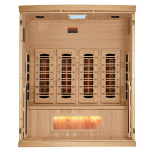 Golden Designs Orion 4-Person Full Spectrum Infrared Sauna with Himalayan Salt Bar