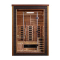 Golden Designs Nora 2-Person Indoor/Outdoor PureTech Hybrid Full Spectrum Sauna – Canadian Red Cedar