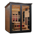 Golden Designs Loviisa 3-Person Hybrid Outdoor Sauna – Two-Tone — main view