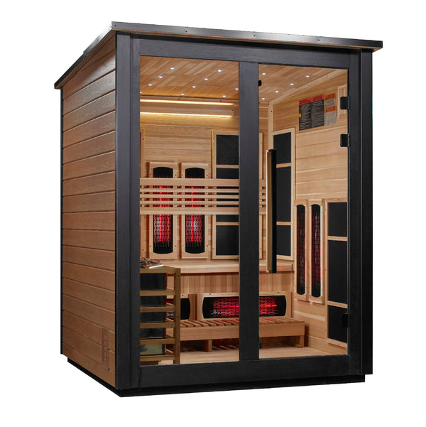 Golden Designs Loviisa 3-Person Hybrid Outdoor Sauna – Two-Tone