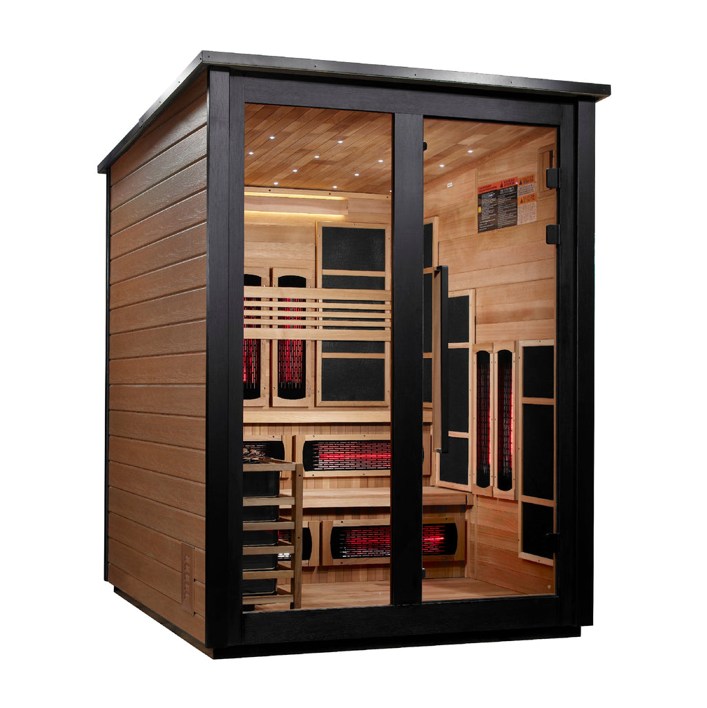 Golden Designs Kaskinen 6-Person Hybrid Outdoor Sauna – Two-Tone — main view