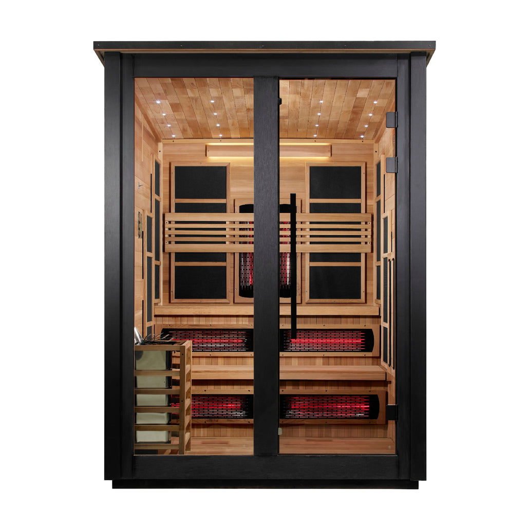 Golden Designs Kaskinen 6-Person Hybrid Outdoor Sauna – Two-Tone — view 2