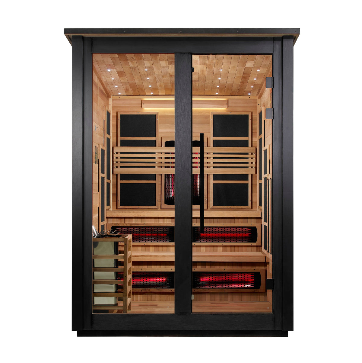 Golden Designs Kaskinen 6-Person Hybrid Outdoor Sauna – Two-Tone — view 2