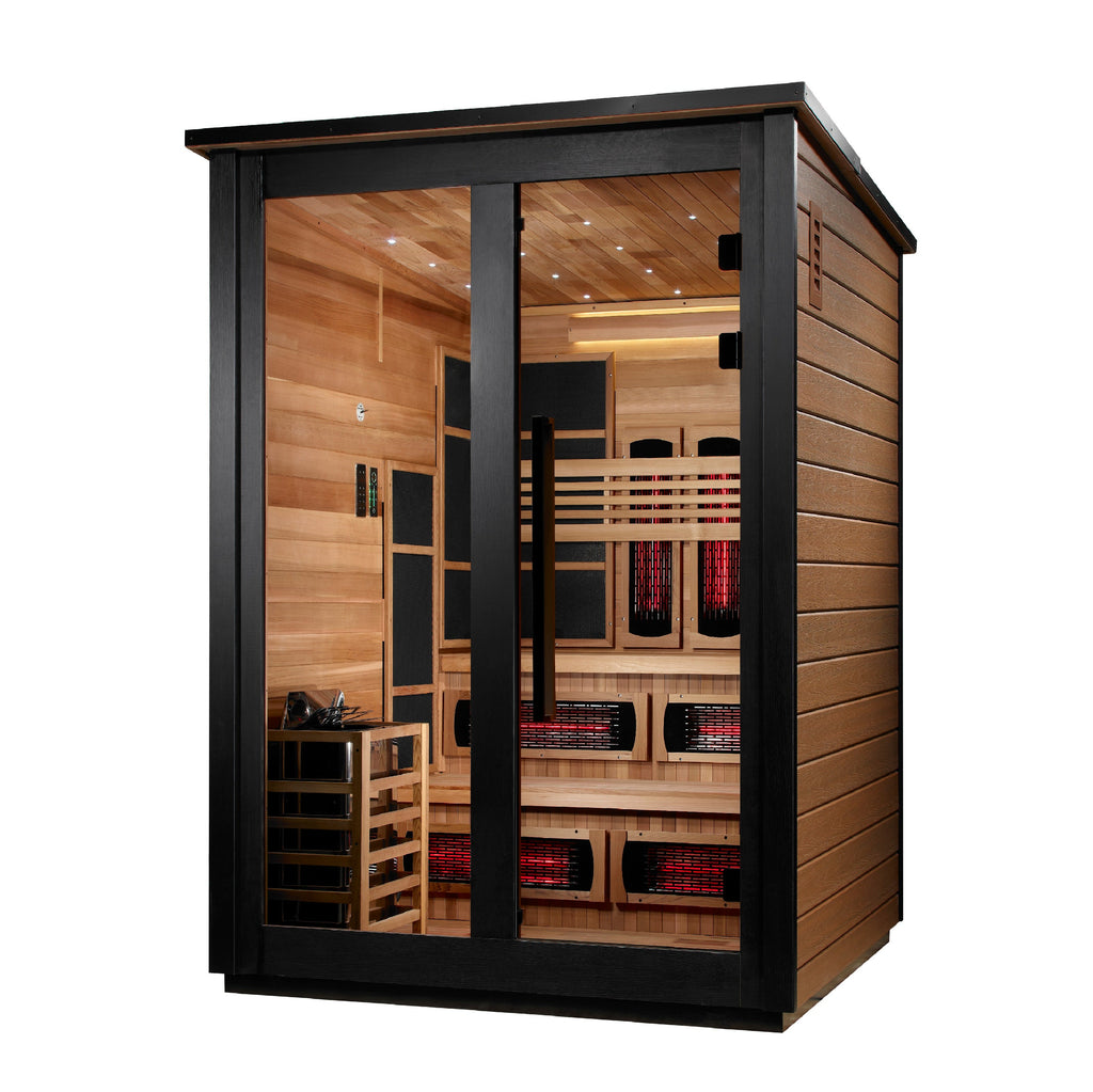 Golden Designs Kaskinen 6-Person Hybrid Outdoor Sauna – Two-Tone — view 3