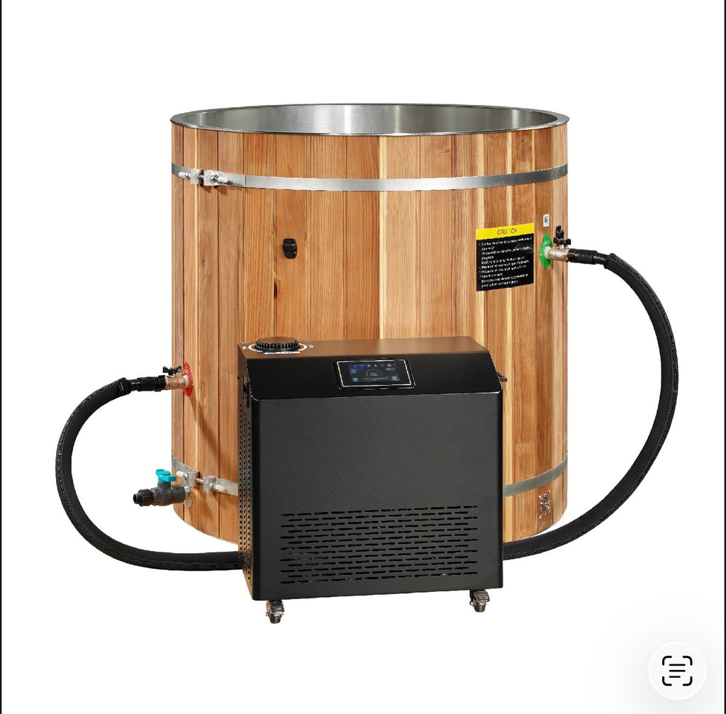 Dynamic Cold Therapy Cedar Barrel Cold Plunge – 304 Stainless Steel Interior (Tub Only)