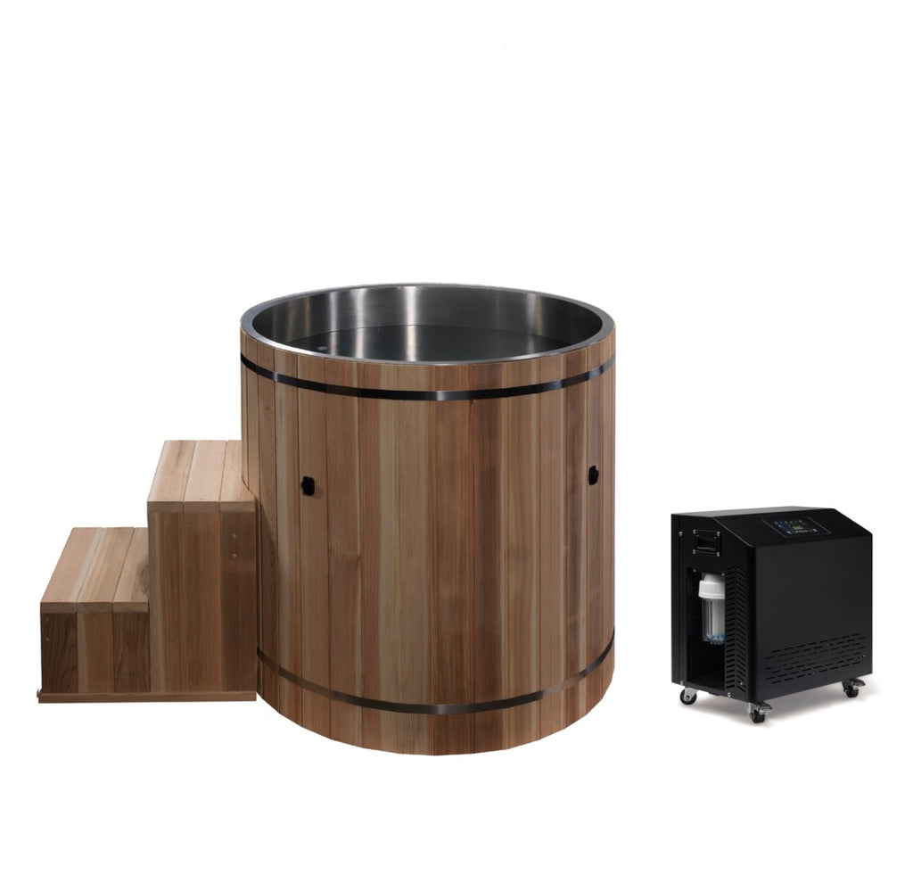 Dynamic Cold Therapy Cedar Barrel Cold Plunge – 316 Stainless Steel Interior (Tub Only)