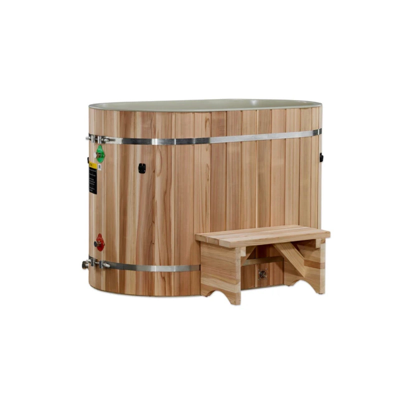 Dynamic Cold Therapy Oval Cedar Cold Plunge – Plastic Interior (Tub Only)