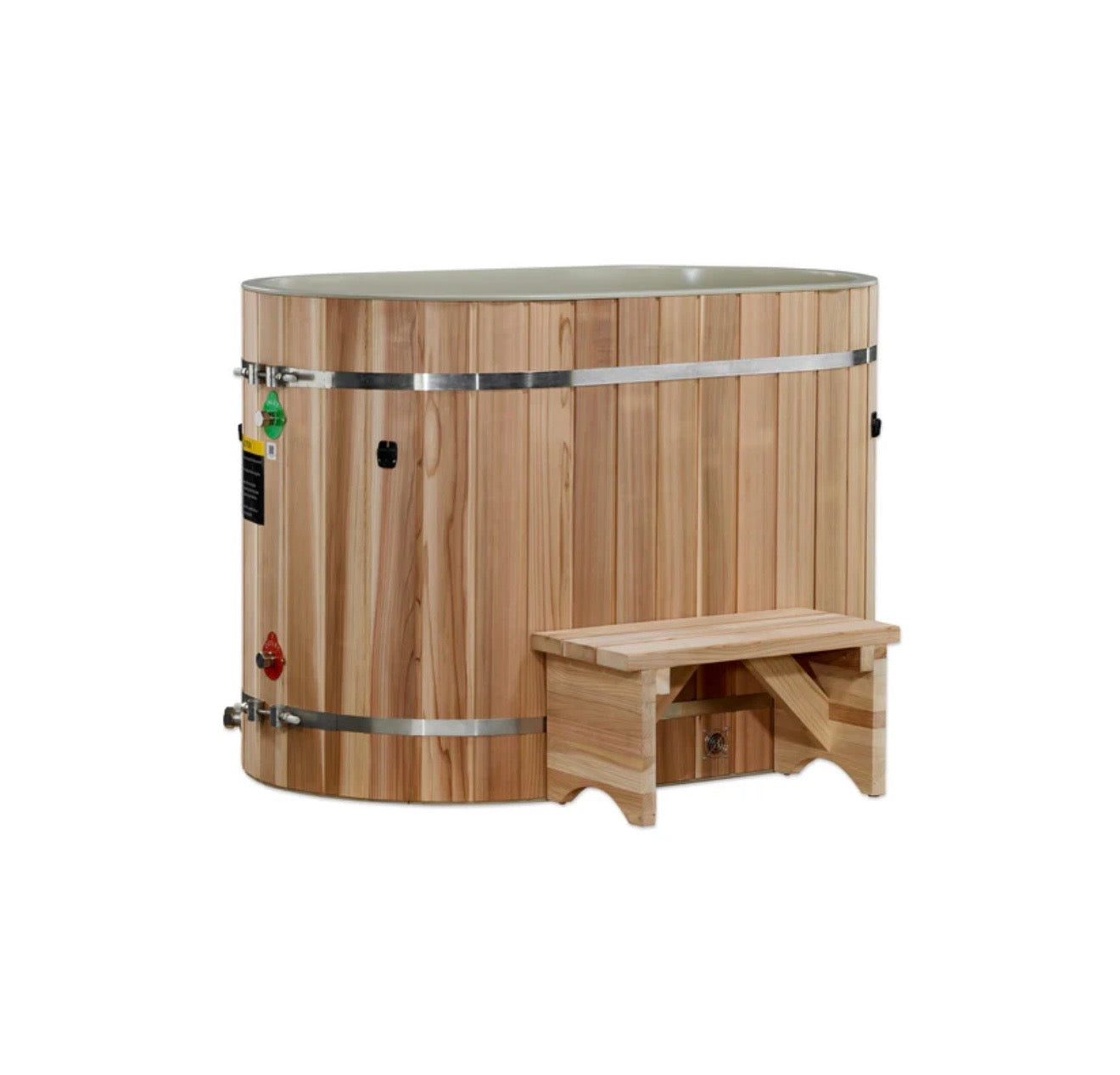 Dynamic Cold Therapy Oval Cedar Cold Plunge – Plastic Interior (Tub Only)