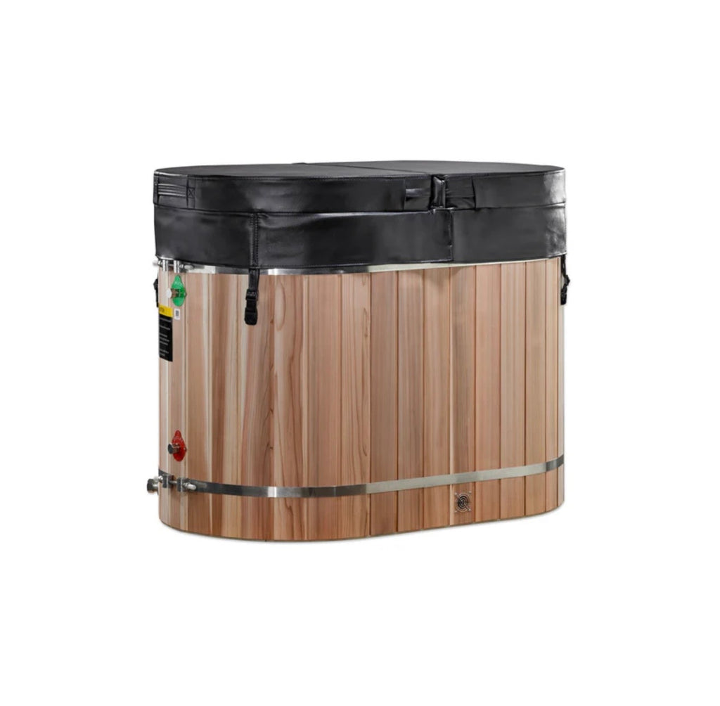 Dynamic Cold Therapy Oval Cedar Cold Plunge – Plastic Interior (Tub Only)