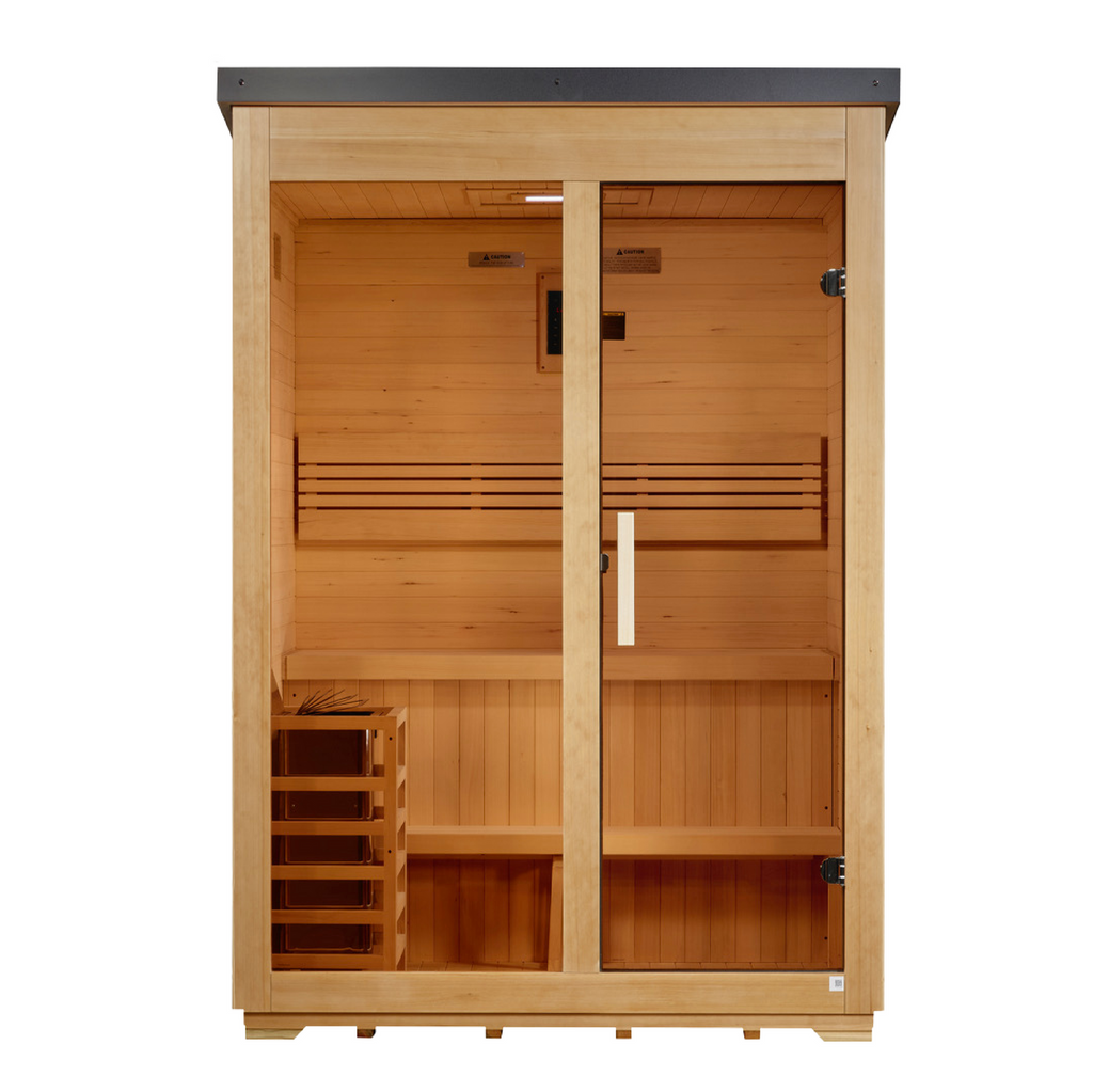 Golden Designs Arlberg 3-person outdoor sauna center view