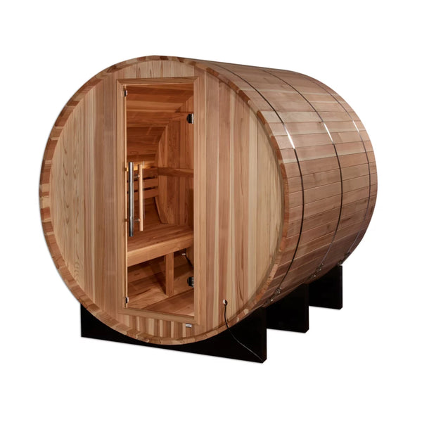 Golden Designs Arosa 4 Person Barrel Traditional Sauna – Pacific Cedar