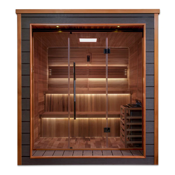 Golden Designs Bergen 6 Person Outdoor Indoor Traditional Sauna