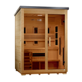 Golden Designs Carinthia 3-person hybrid outdoor sauna left view