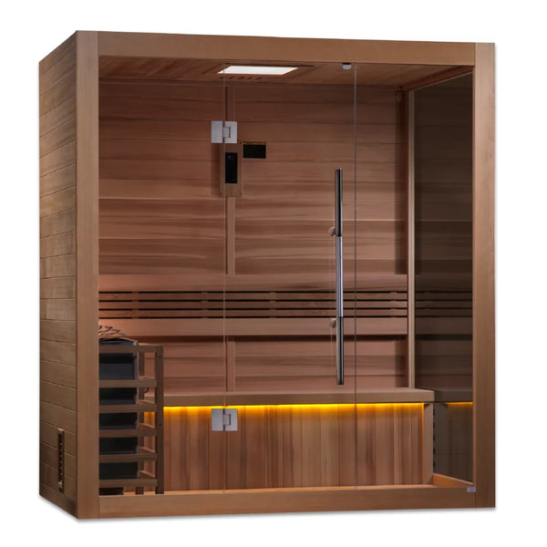Golden Designs Forssa 3–4 Person Traditional Sauna – Canadian Red Cedar