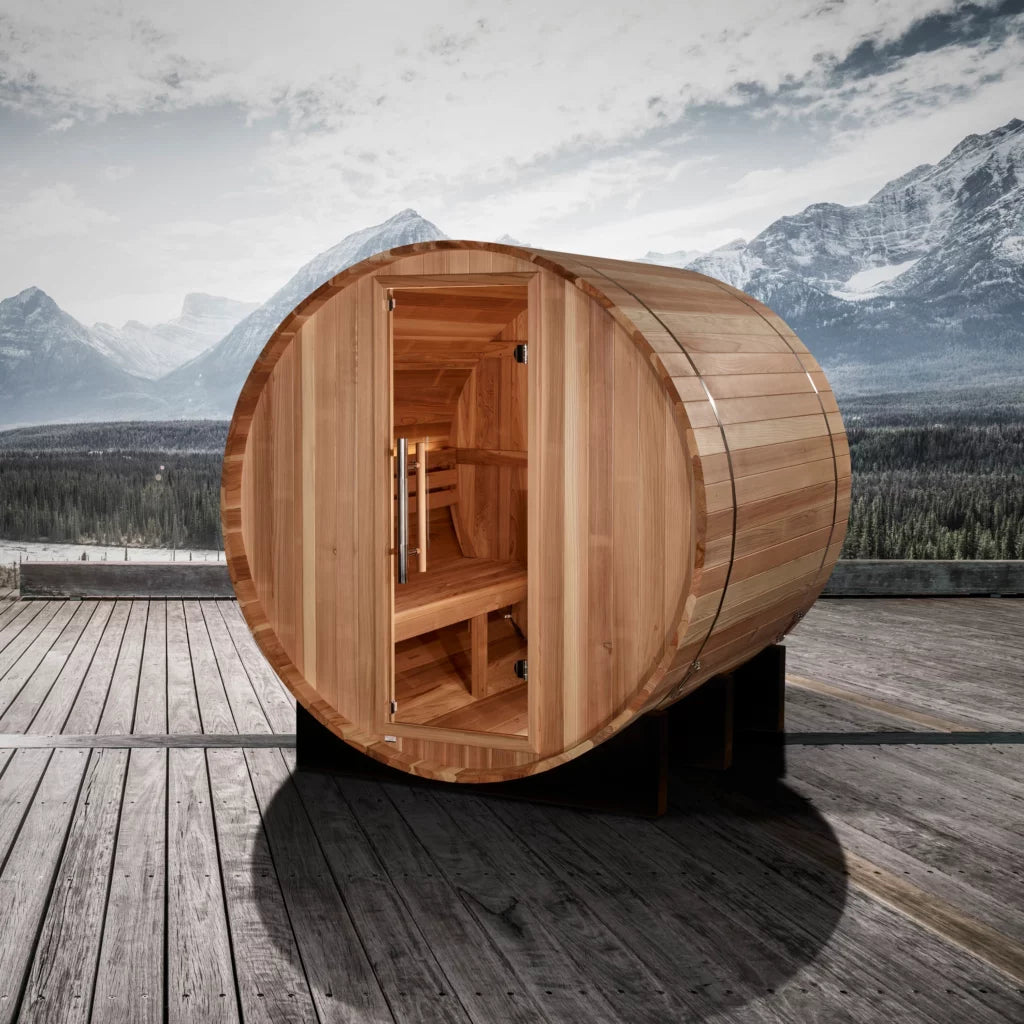 St. Moritz outdoor barrel sauna