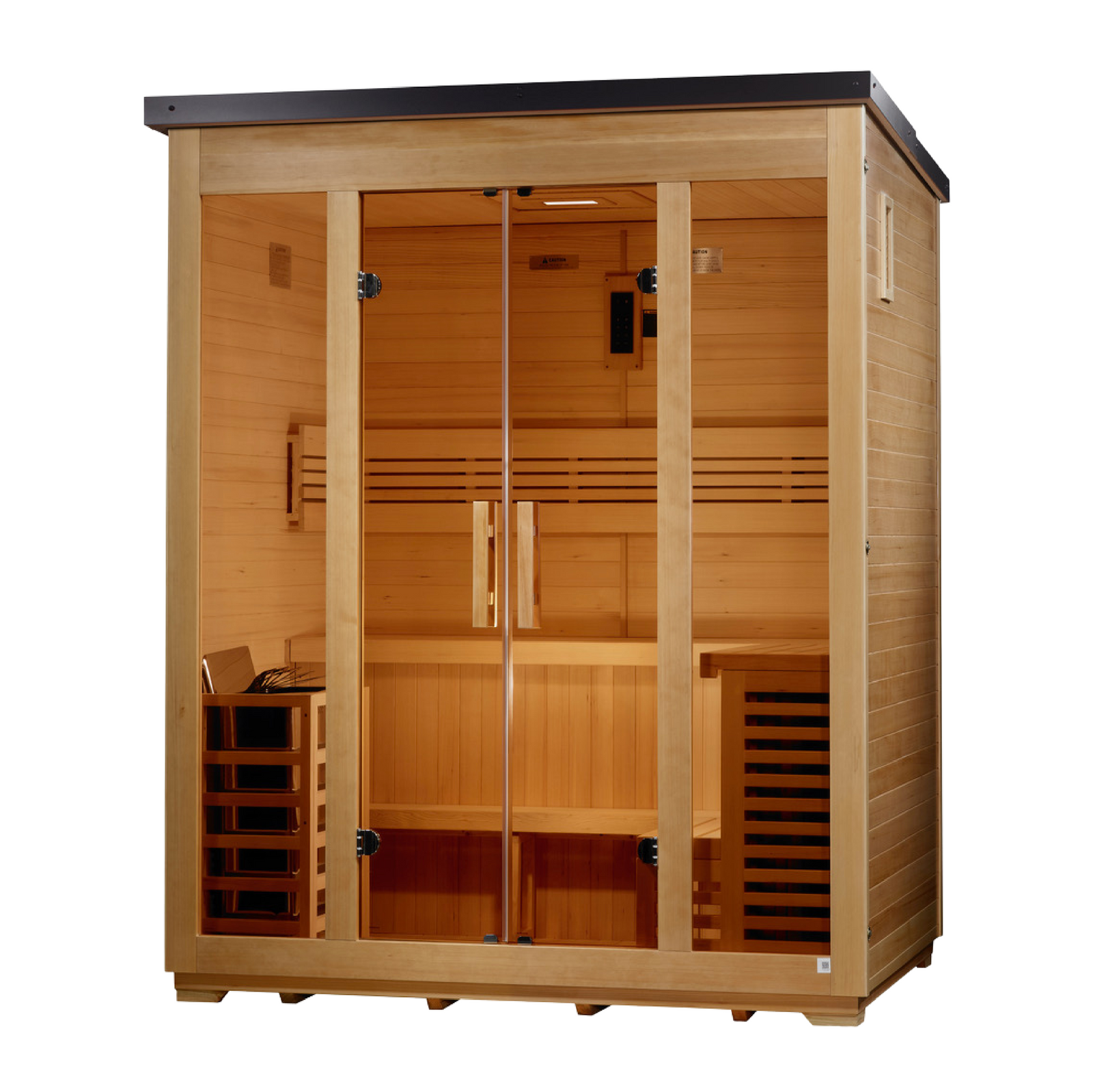 Golden Designs Vorarlberg 5-person traditional outdoor sauna right view