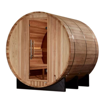 Zurich traditional barrel sauna interior