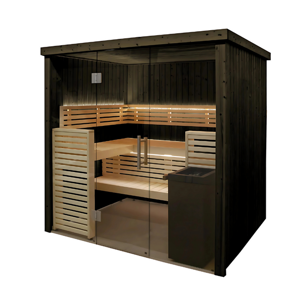 Harvia Fenix 2-6 Person Indoor Sauna Cabin with Harvia Virta Heater