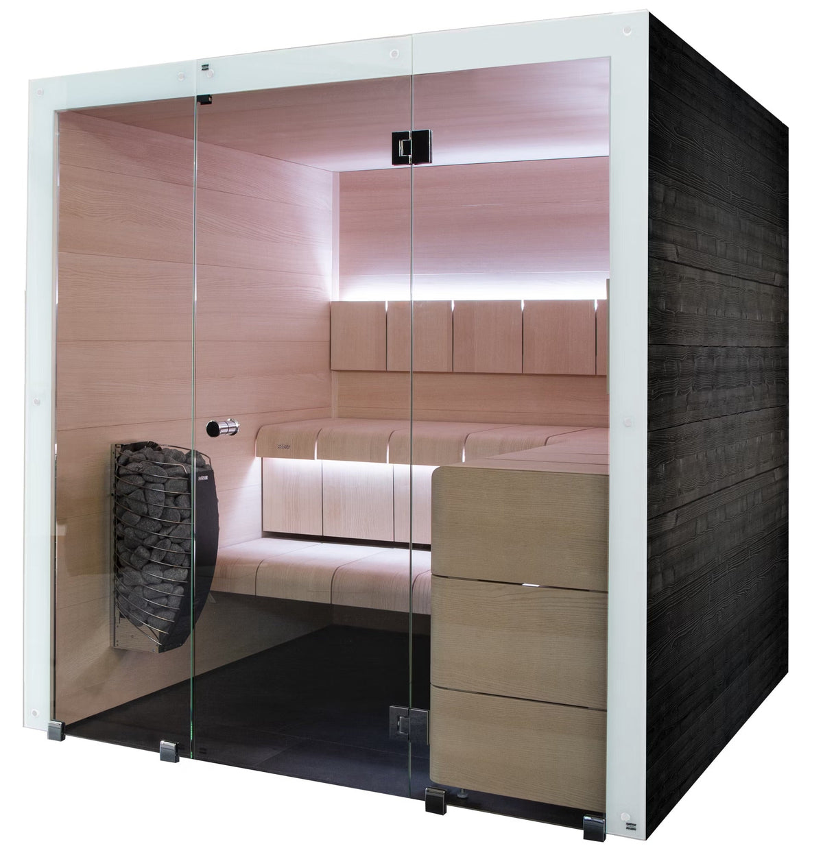 Harvia Ventura - Black Stained Spruce, 4-6 Person, Indoor Sauna - view 1