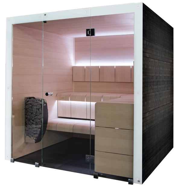 Harvia Ventura - Black Stained Spruce, 4-6 Person, Indoor Sauna
