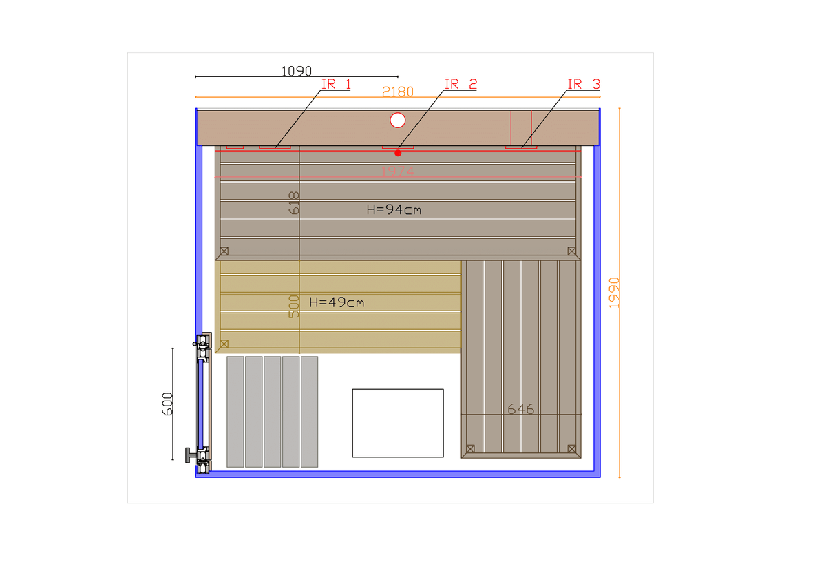 Thermasol Vue sauna - additional view 12
